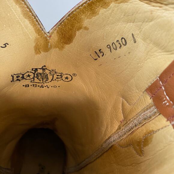 Rodeo Bravo Alligator Headcut Boots Western Cowboy Men's 8.5 - Picture 10 of 10